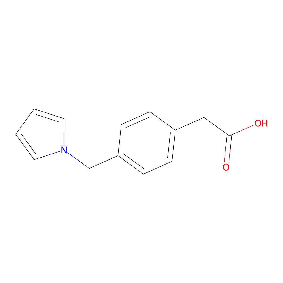 2-[4-(pyrrol-1-ylmethyl)phenyl]acetic Acid molecular structure, CAS 160388-50-1