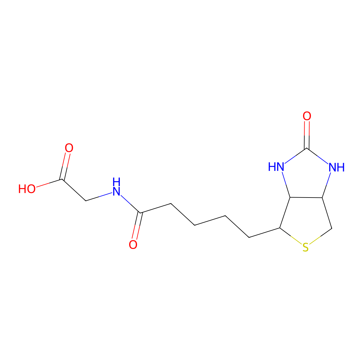 N-Biotinyl Glycine molecular structure, CAS 160390-90-9