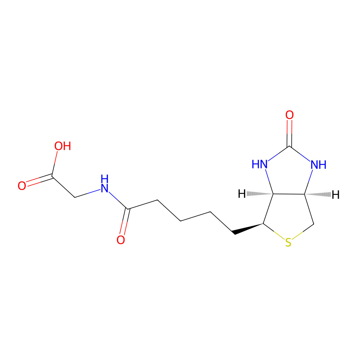 N-Biotinyl Glycine molecular structure, CAS 160390-90-9