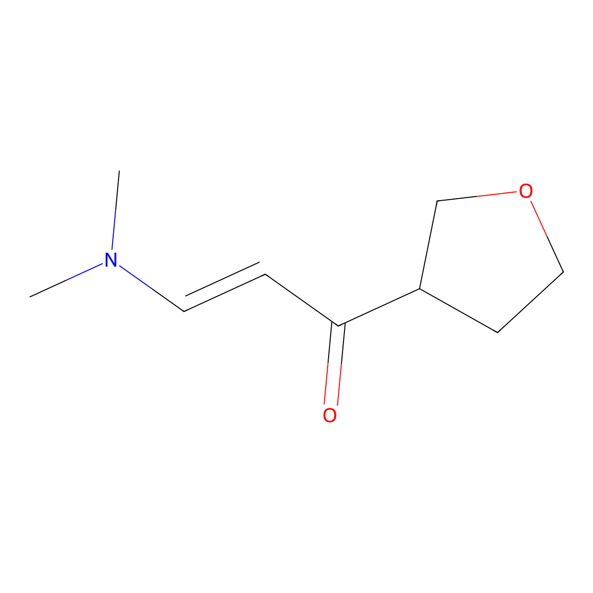 3-(Dimethylamino)-1-(oxolan-3-yl)prop-2-en-1-one molecular structure, CAS 1603946-24-2