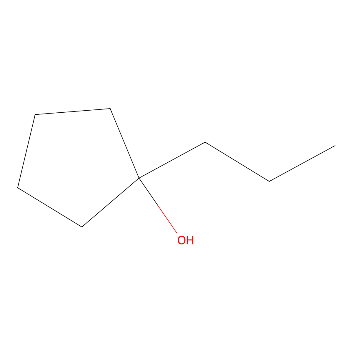1-Propyl-1-cyclopentanol molecular structure, CAS 1604-02-0