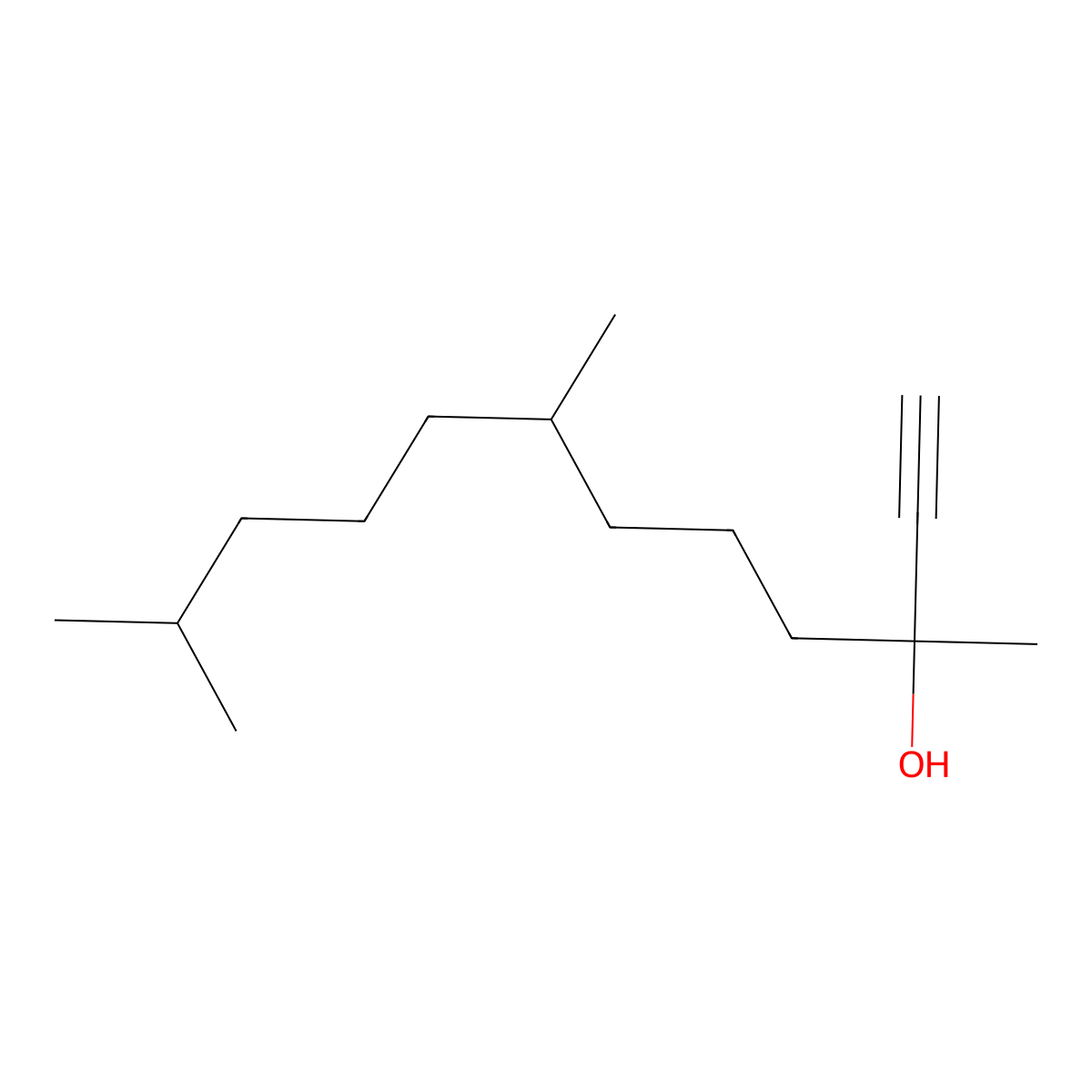 3,7,11-Trimethyldodecyn-3-ol molecular structure, CAS 1604-35-9