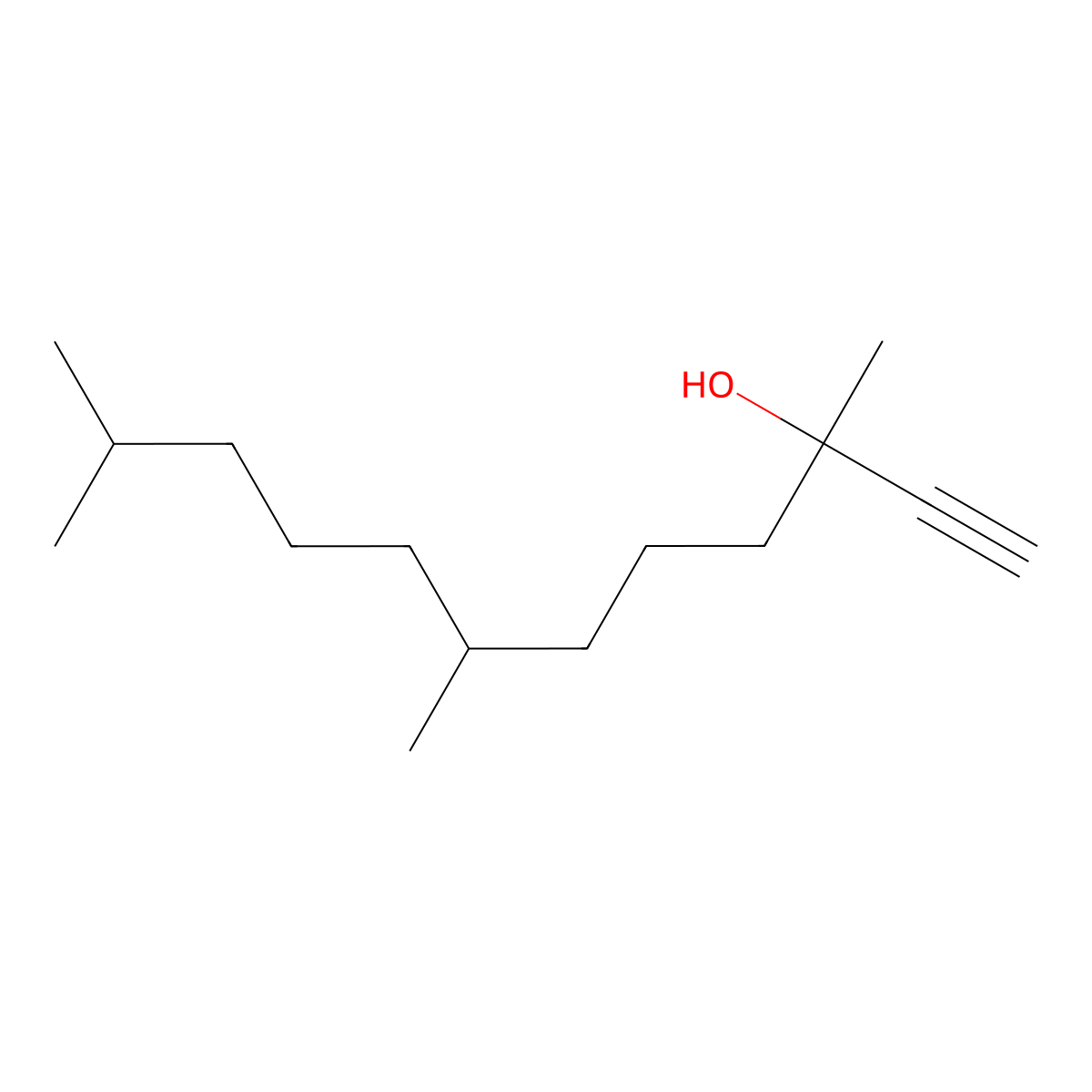 3,7,11-Trimethyldodecyn-3-ol molecular structure, CAS 1604-35-9