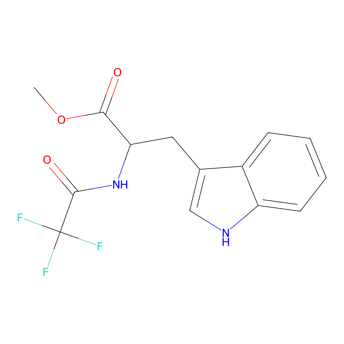 (S)-Methyl 3-(1H-indol-3-yl)-2-(2,2,2-trifluoroacetamido)propanoate molecular structure, CAS 1604-49-5