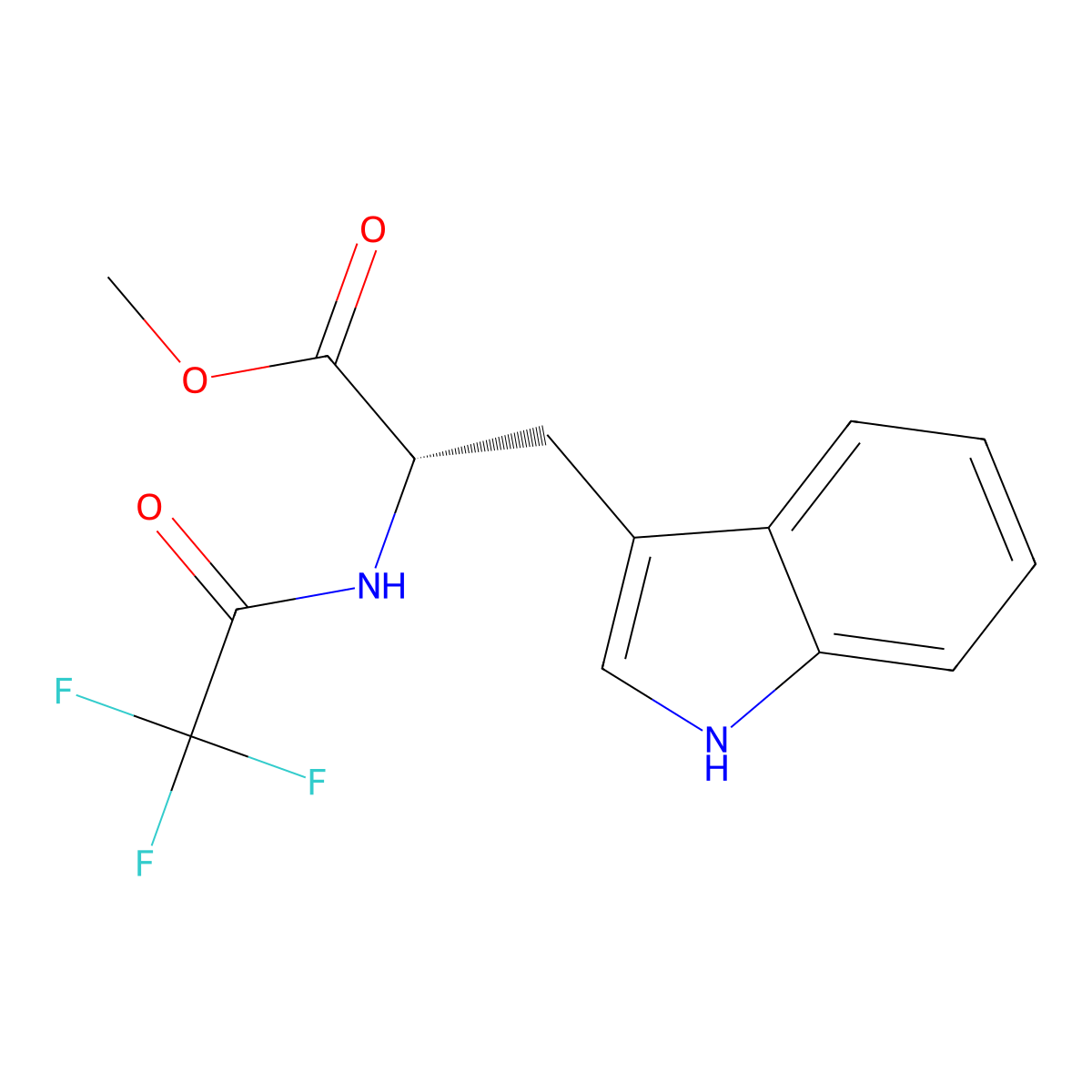 (S)-Methyl 3-(1H-indol-3-yl)-2-(2,2,2-trifluoroacetamido)propanoate molecular structure, CAS 1604-49-5