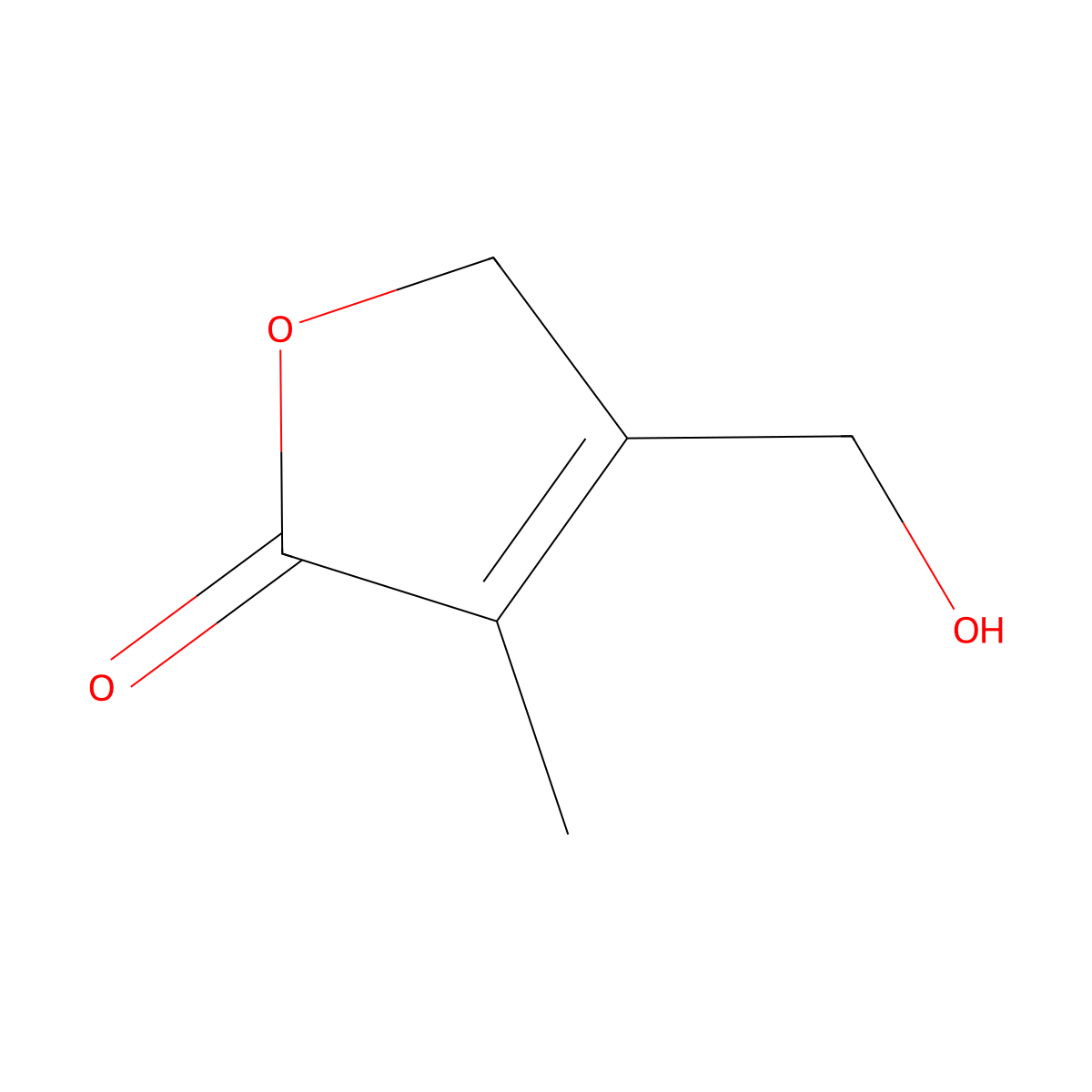 4-(Hydroxymethyl)-3-methyl-2,5-dihydrofuran-2-one molecular structure, CAS 1604042-29-6