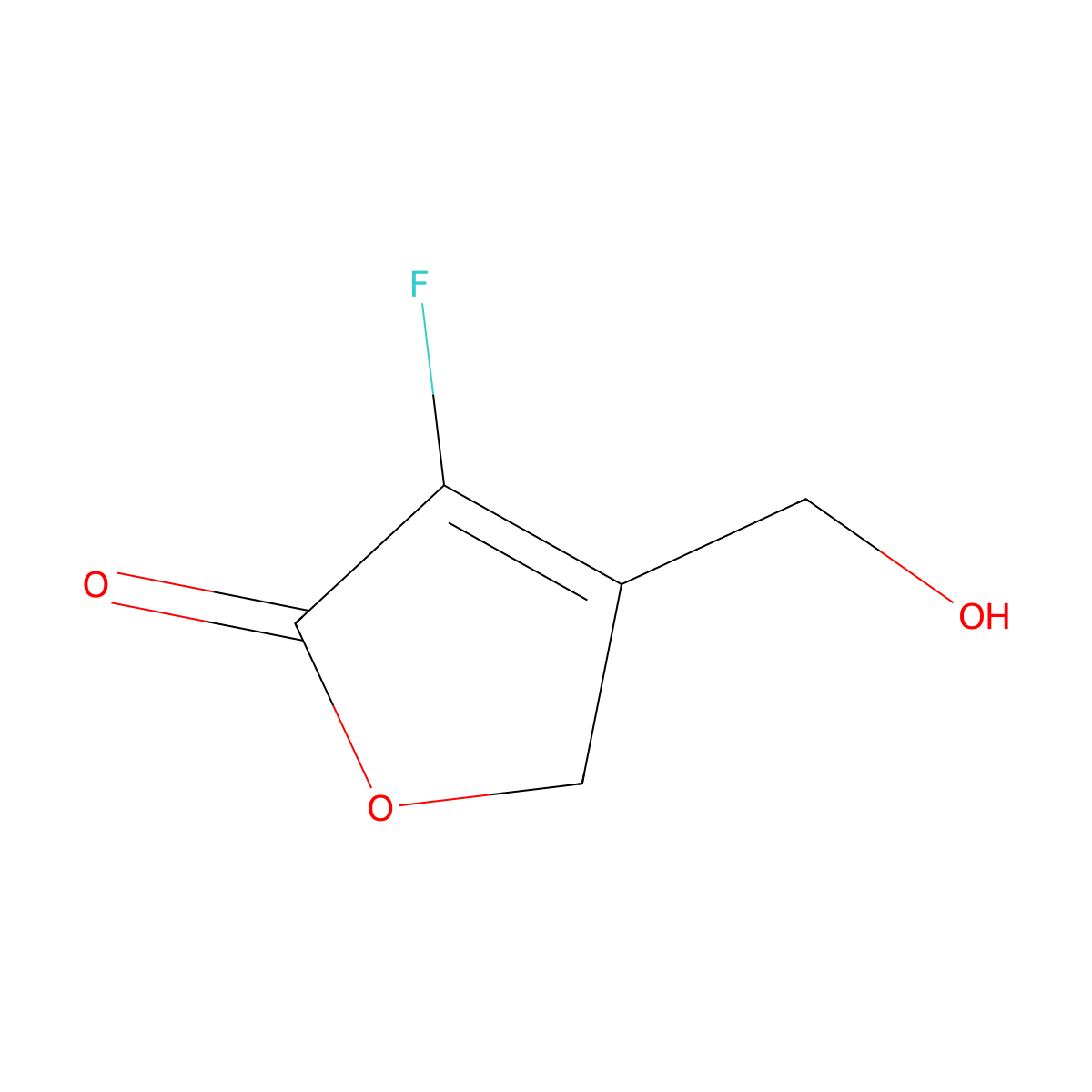 3-Fluoro-4-(hydroxymethyl)-2,5-dihydrofuran-2-one molecular structure, CAS 1604042-30-9