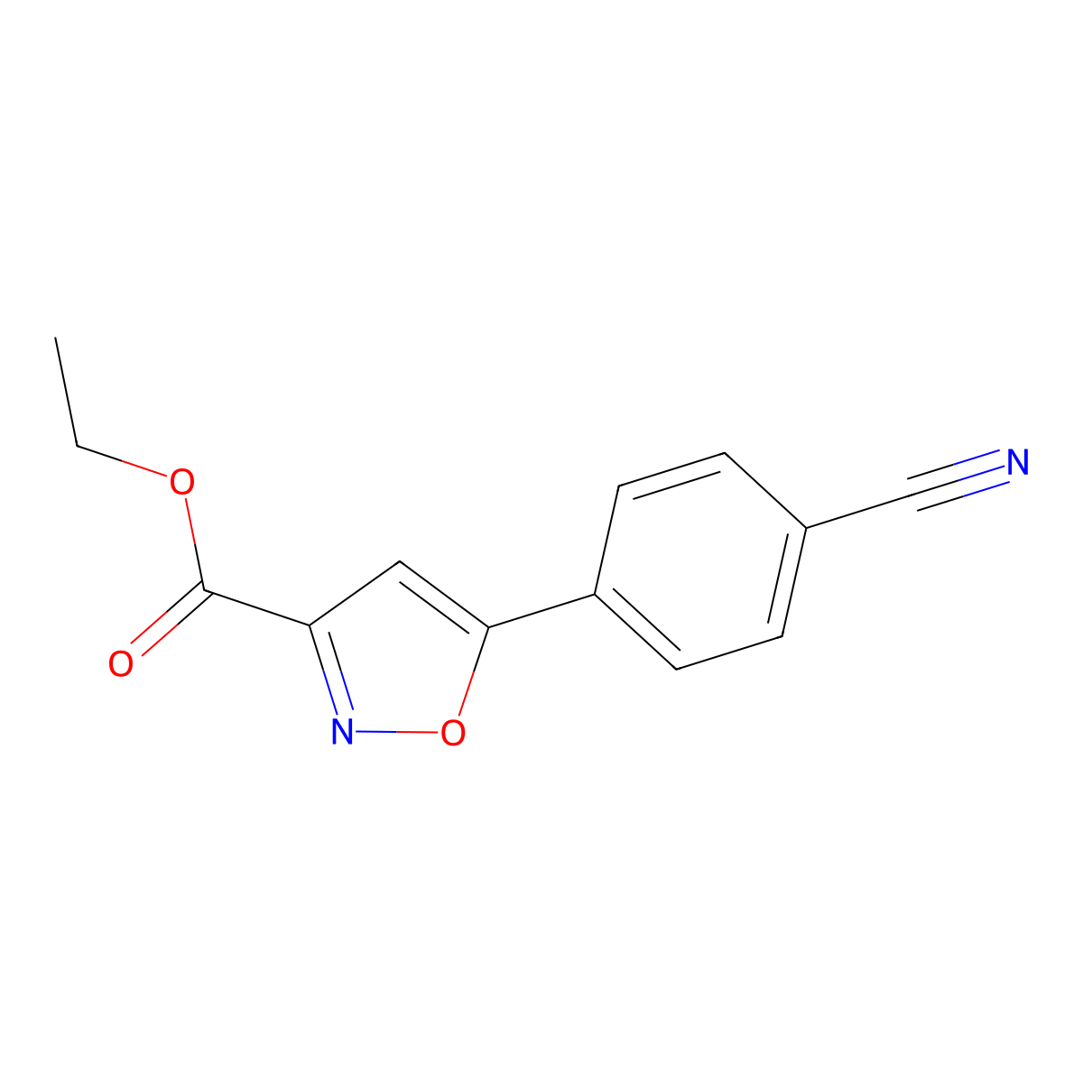 Ethyl 5-(4-Cyanophenyl)isoxazole-3-carboxylate molecular structure, CAS 160411-70-1