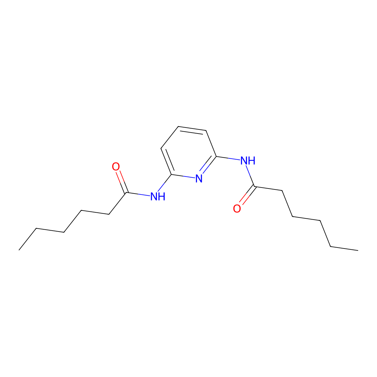 N,N'-(Pyridine-2,6-diyl)dihexanamide molecular structure, CAS 160413-35-4