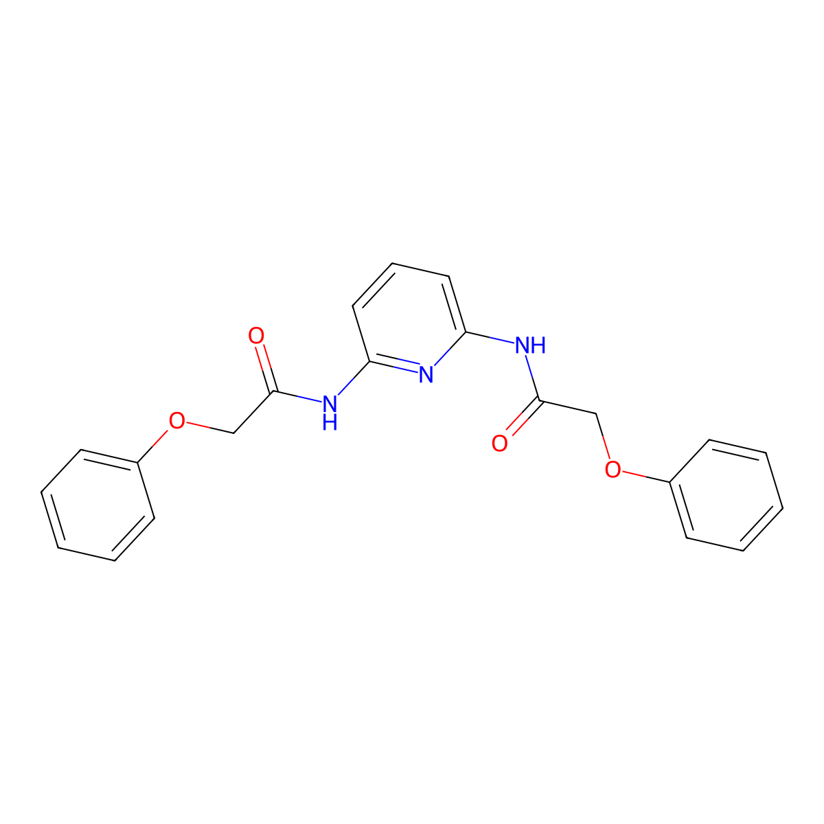 2-phenoxy-N-[6-[(2-phenoxyacetyl)amino]pyridin-2-yl]acetamide molecular structure, CAS 160413-37-6