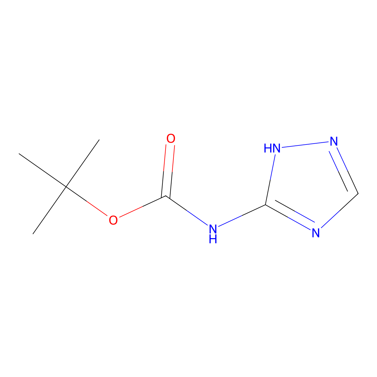 1,1-Dimethylethyl N-1H-1,2,4-triazol-5-ylcarbamate molecular structure, CAS 160416-01-3