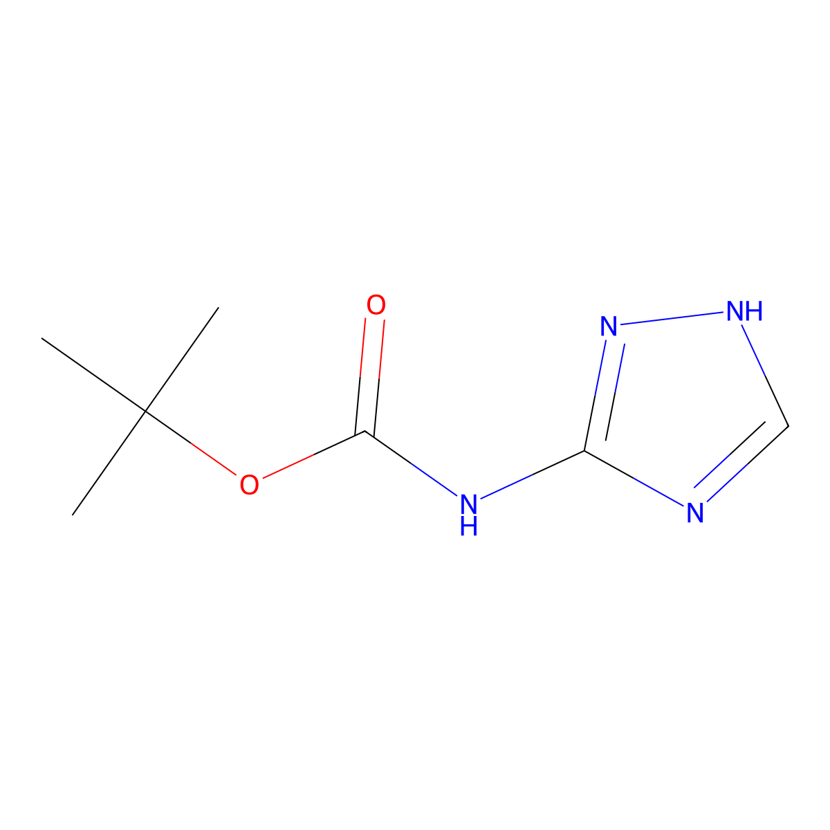 1,1-Dimethylethyl N-1H-1,2,4-triazol-5-ylcarbamate molecular structure, CAS 160416-01-3