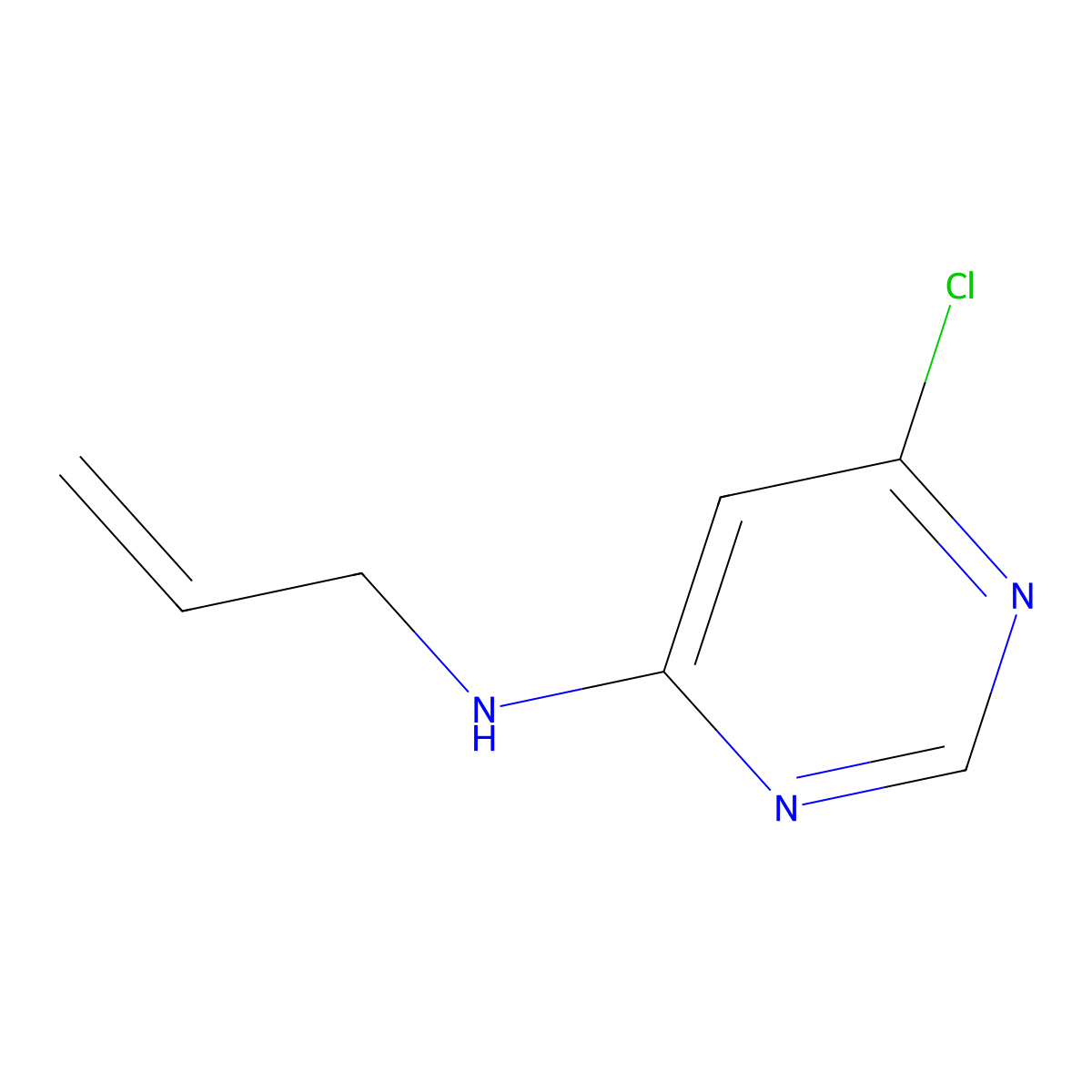 N-Allyl-6-chloro-4-pyrimidinamine molecular structure, CAS 160416-47-7