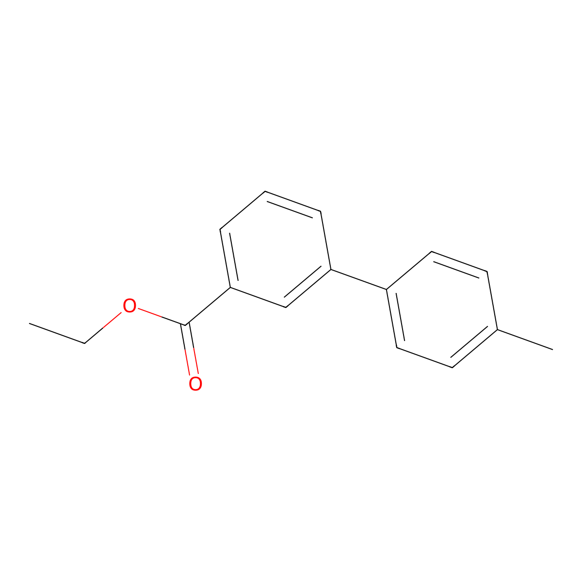 4'-Methyl-biphenyl-3-carboxylic acid ethyl ester molecular structure, CAS 160417-31-2