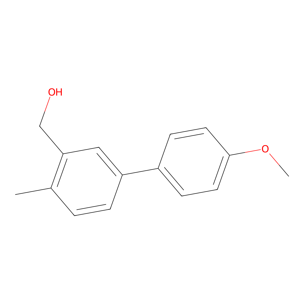 (4'-Methoxy-4-methyl-[1,1'-biphenyl]-3-yl)methanol molecular structure, CAS 160417-39-0