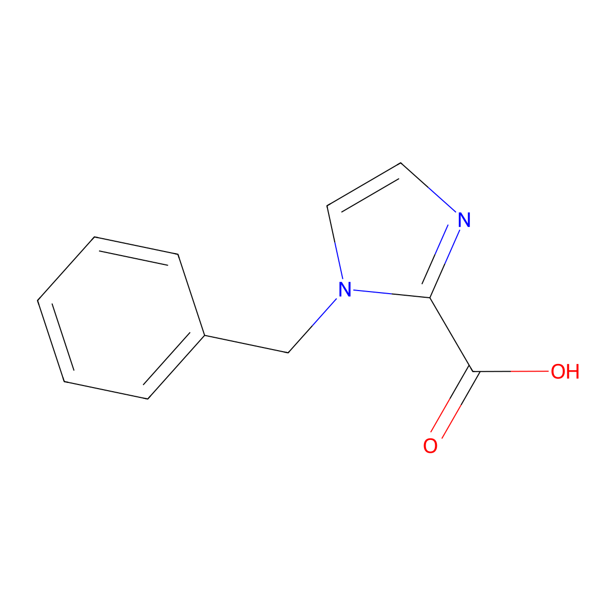 1-benzylimidazole-2-carboxylic Acid molecular structure, CAS 16042-26-5