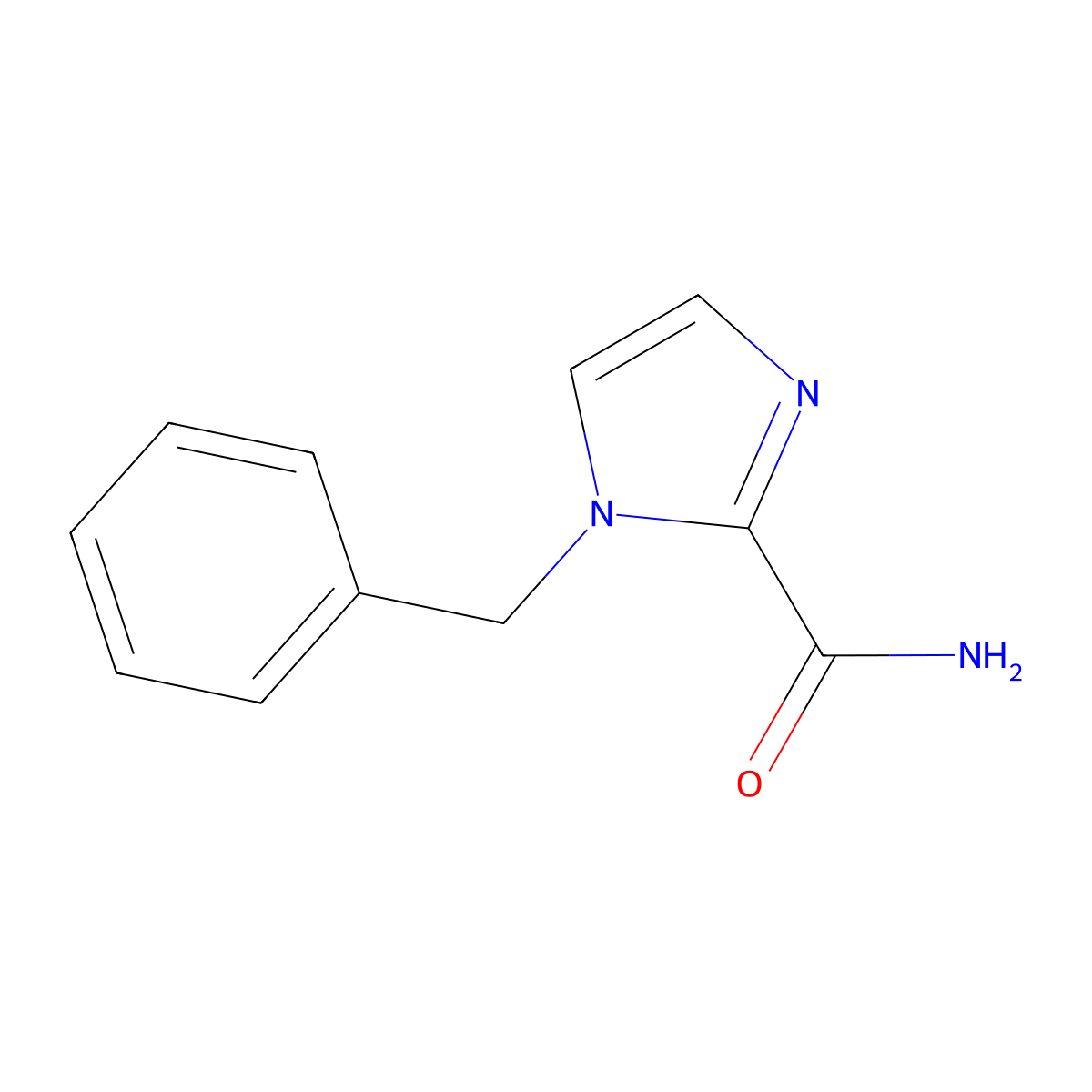 1-Benzyl-1H-imidazole-2-carboxamide molecular structure, CAS 16042-27-6