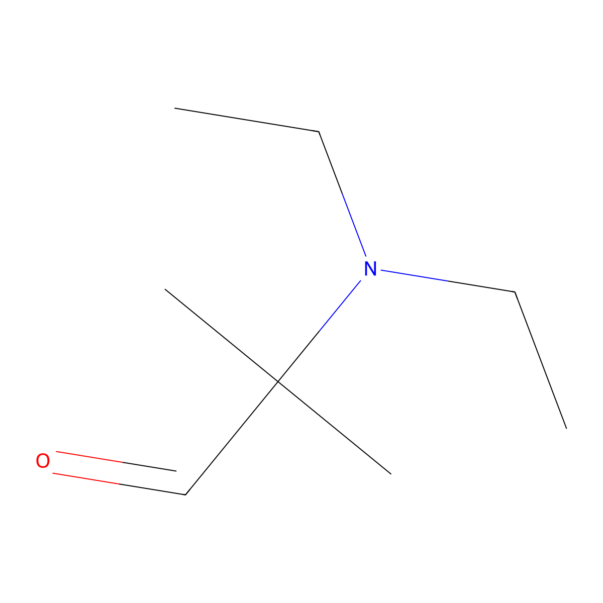 2-(Diethylamino)-2-methylpropanal molecular structure, CAS 16042-94-7