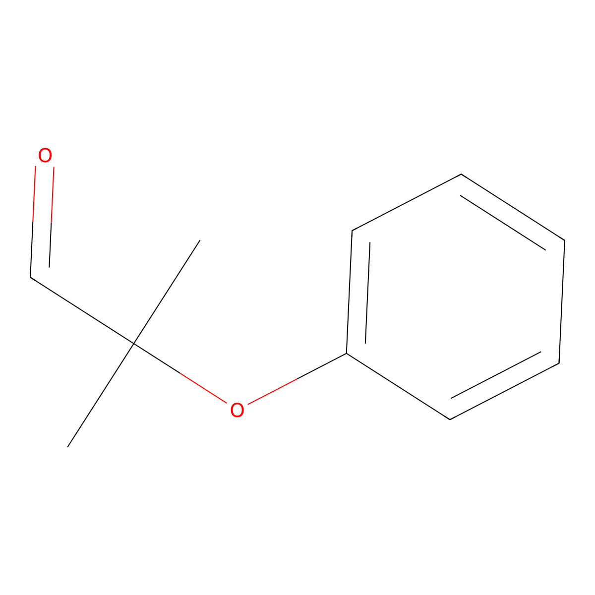 2-Methyl-2-phenoxypropanal molecular structure, CAS 16042-96-9