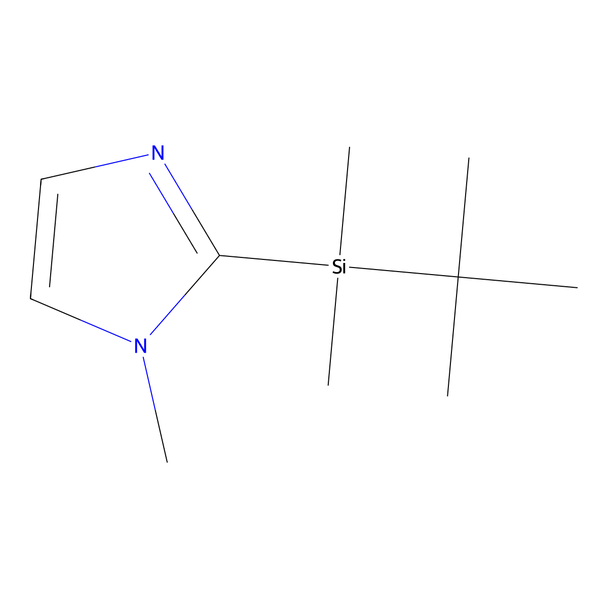 2-(tert-Butyldimethylsilyl)-1-methyl-1H-imidazole molecular structure, CAS 160425-48-9