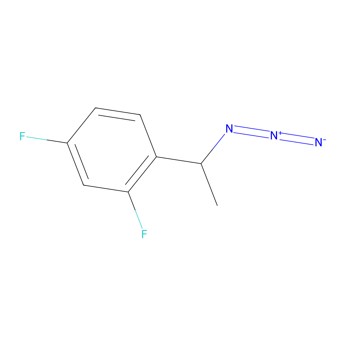 1-[(1R)-1-azidoethyl]-2,4-difluorobenzene molecular structure, CAS 1604266-70-7