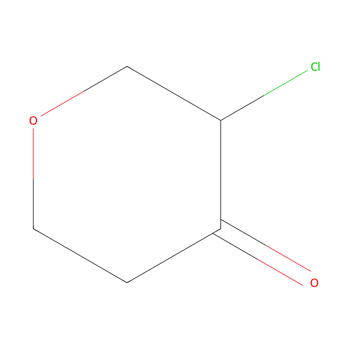 3-Chloro-tetrahydro-pyran-4-one molecular structure, CAS 160427-98-5
