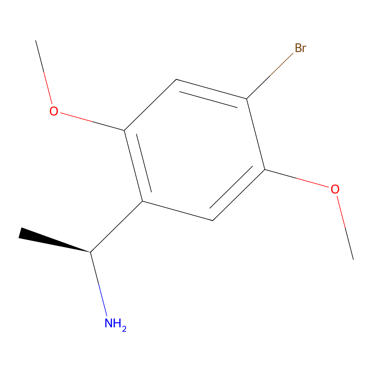 (S)-1-(4-Bromo-2,5-dimethoxyphenyl)ethanamine molecular structure, CAS 1604274-54-5