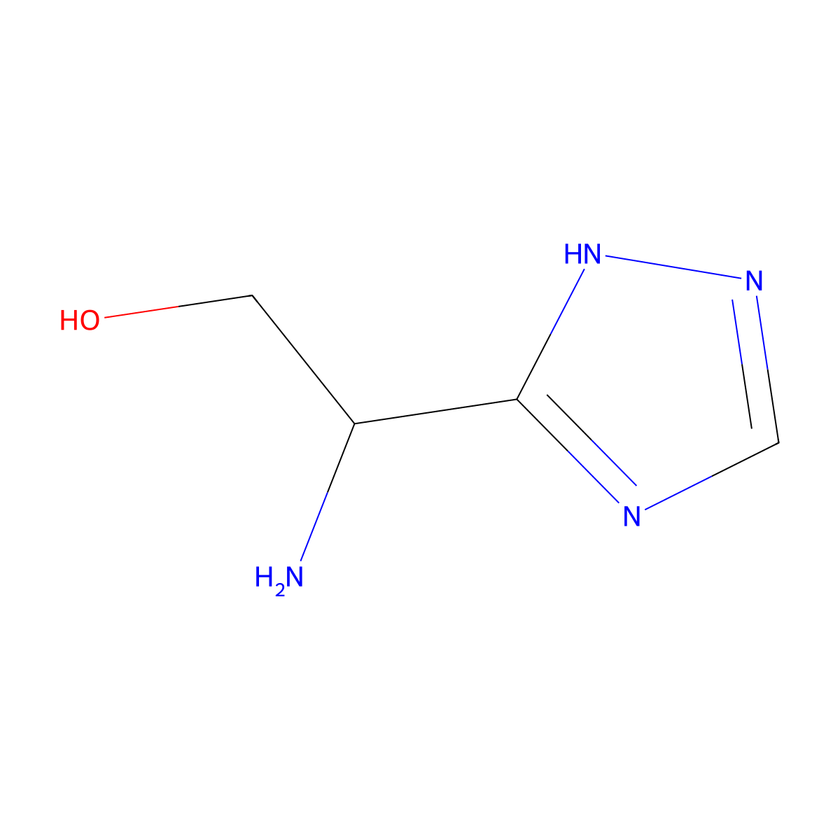 (2S)-2-Amino-2-(1H-1,2,4-triazol-3-yl)ethan-1-ol molecular structure, CAS 1604281-61-9