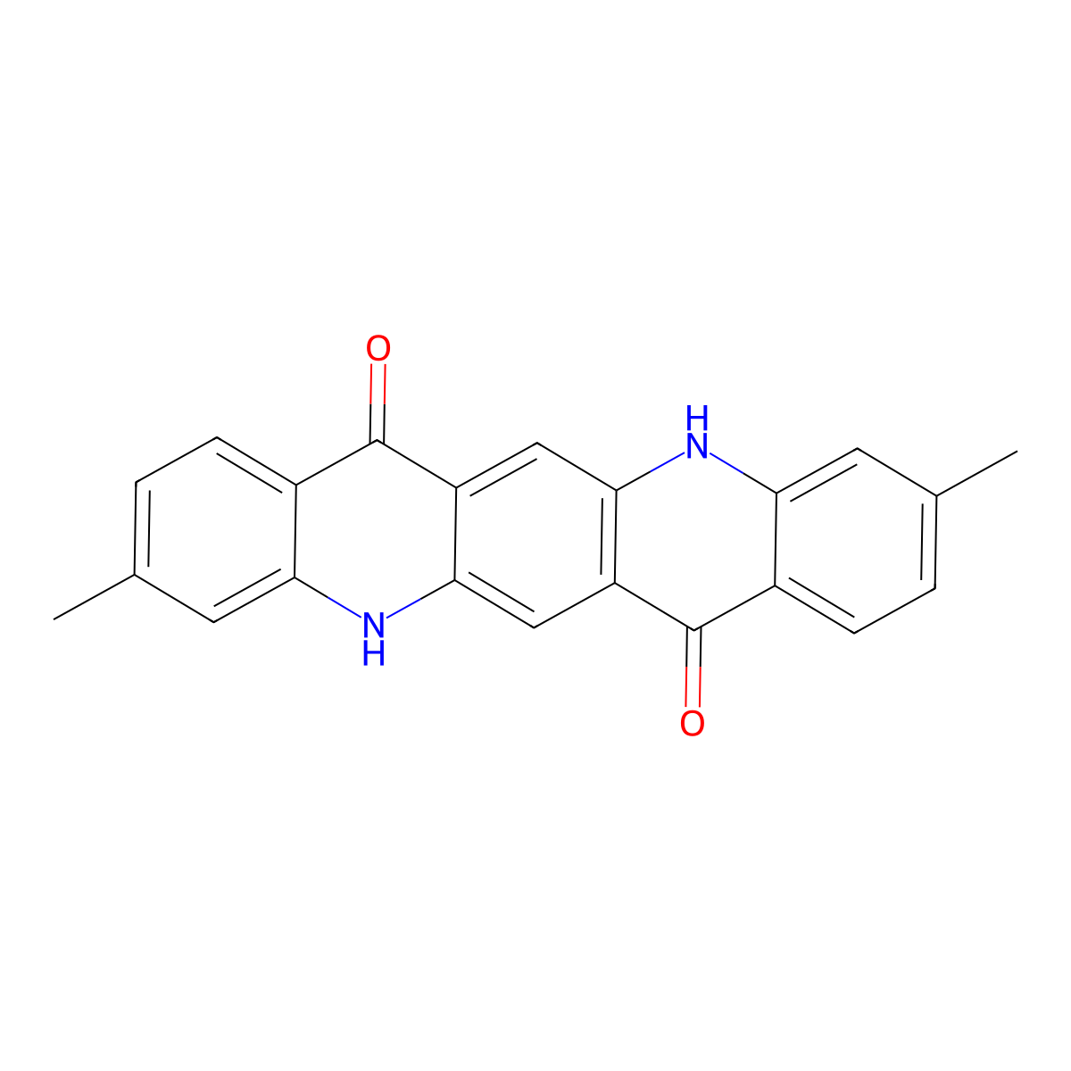 Quino(2,3-b)acridine-7,14-dione, 5,12-dihydro-3,10-dimethyl- molecular structure, CAS 16043-40-6