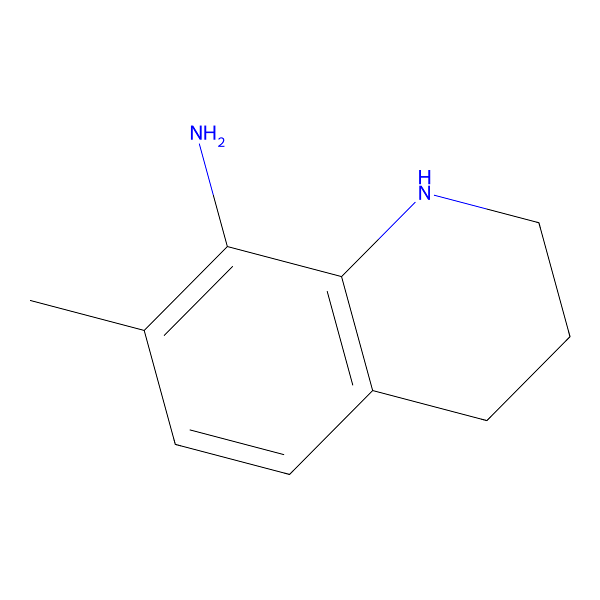 7-Methyl-1,2,3,4-tetrahydroquinolin-8-amine molecular structure, CAS 160431-49-2