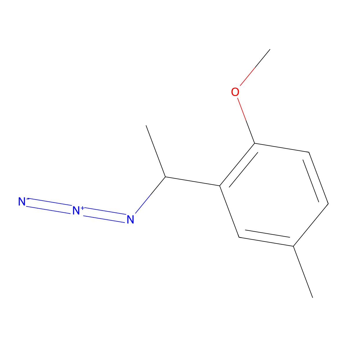 2-[(1R)-1-azidoethyl]-1-methoxy-4-methylbenzene molecular structure, CAS 1604311-60-5