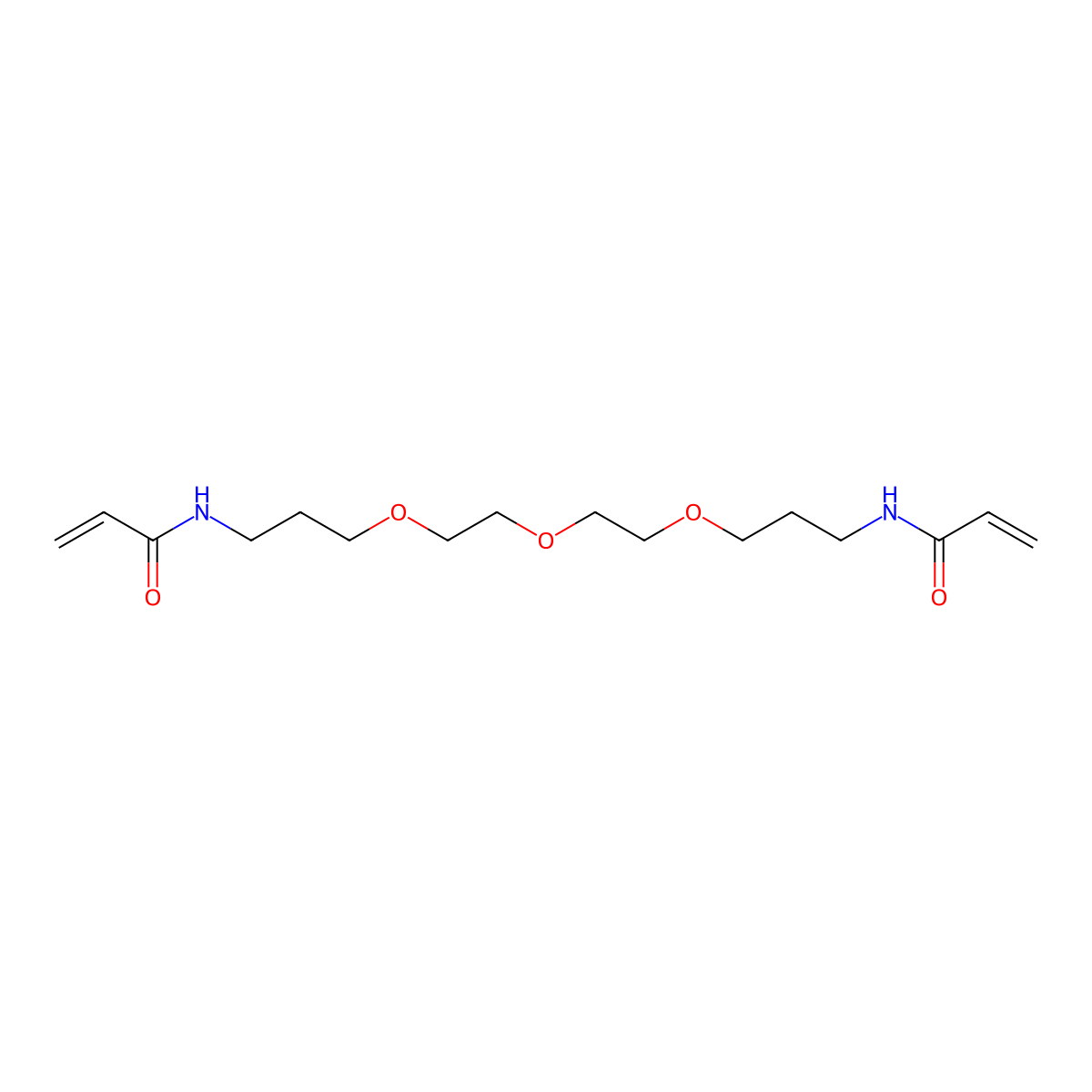 N,n'-diacryloyl-4,7,10-trioxa-1,13-tridecanediamine molecular structure, CAS 160432-07-5