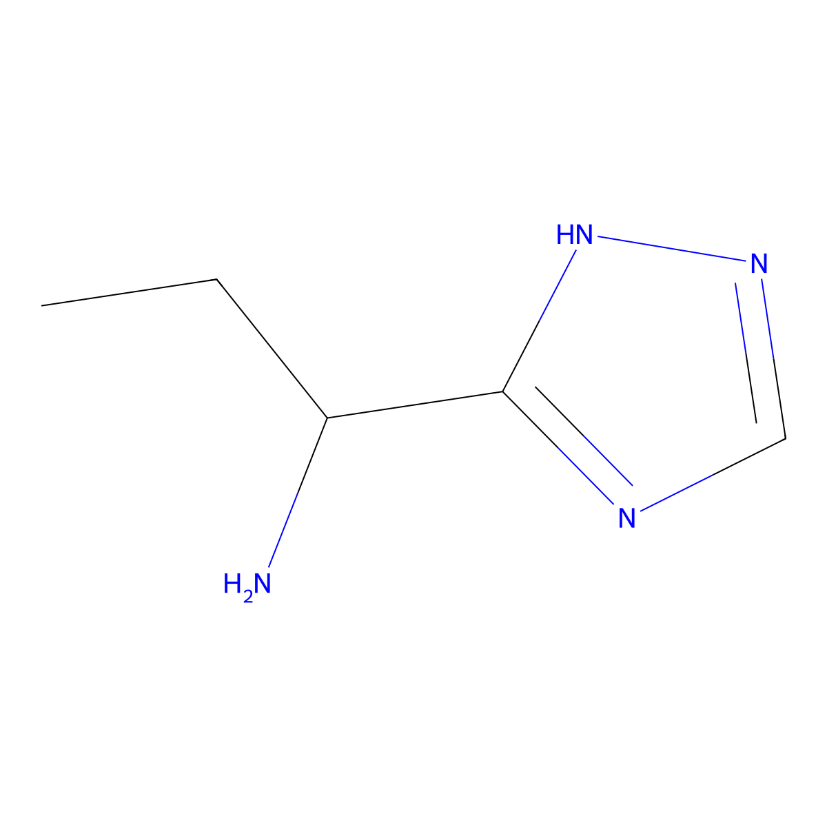 (1R)-1-(1H-1,2,4-triazol-3-yl)propan-1-amine molecular structure, CAS 1604324-24-4