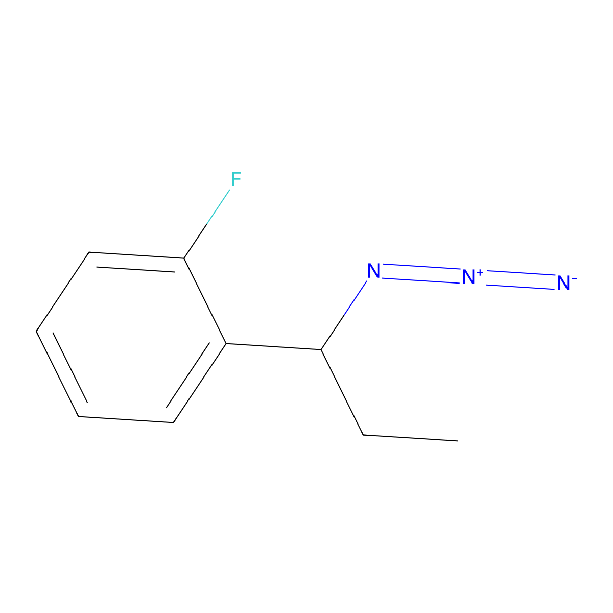 1-[(1S)-1-azidopropyl]-2-fluorobenzene molecular structure, CAS 1604327-09-4