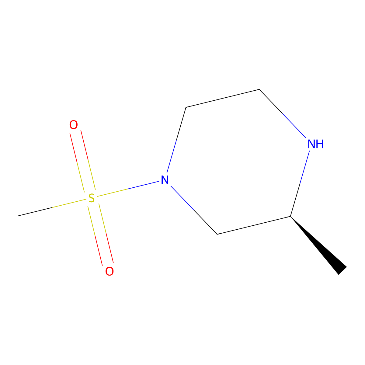 (S)-3-Methyl-1-(methylsulfonyl)piperazine molecular structure, CAS 1604365-80-1