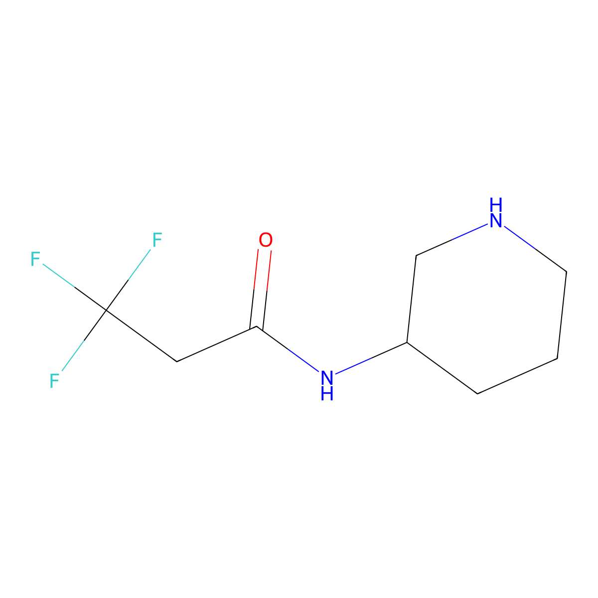3,3,3-trifluoro-N-[(3S)-piperidin-3-yl]propanamide molecular structure, CAS 1604381-69-2