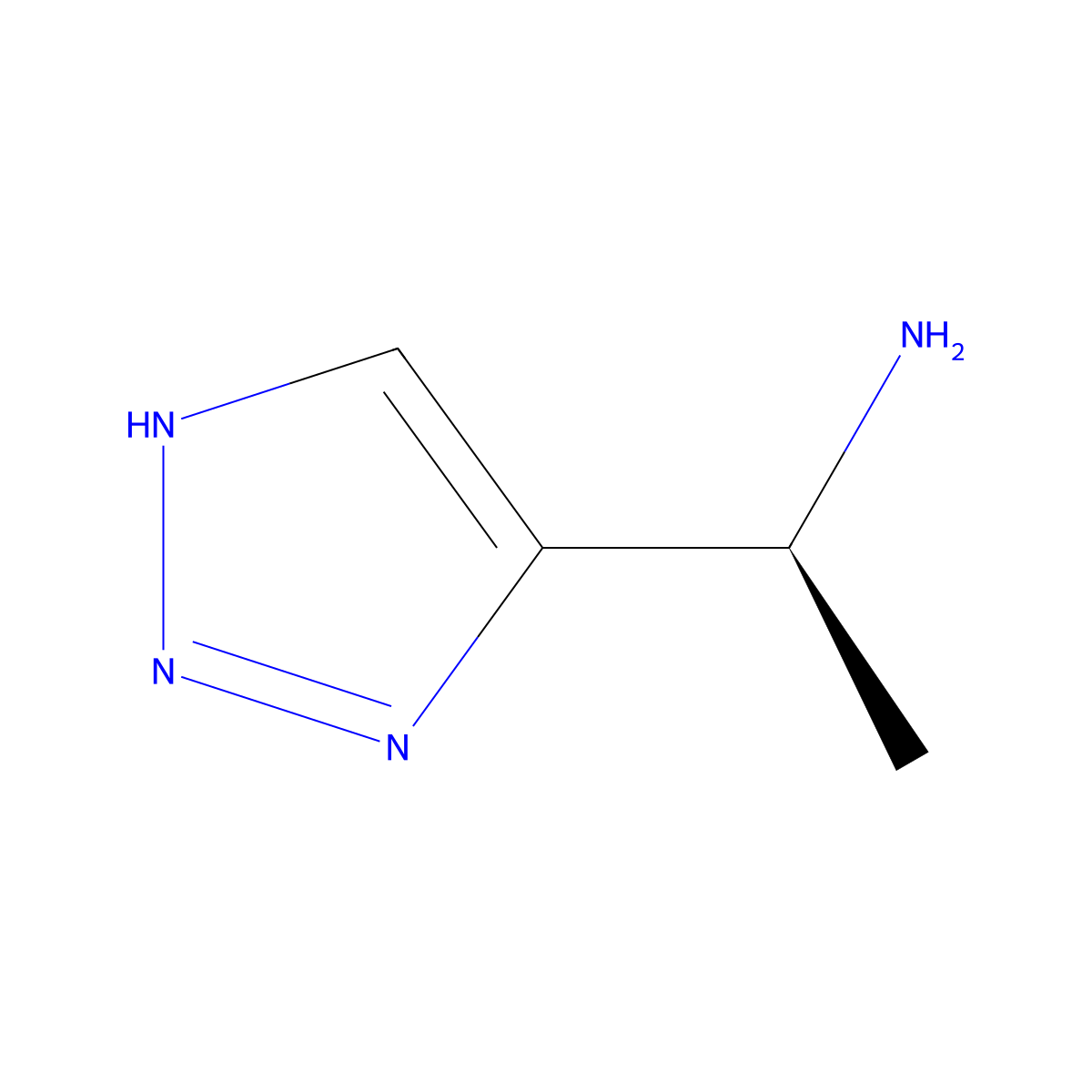 (1S)-1-(1H-1,2,3-triazol-5-yl)ethan-1-amine molecular structure, CAS 1604385-16-1