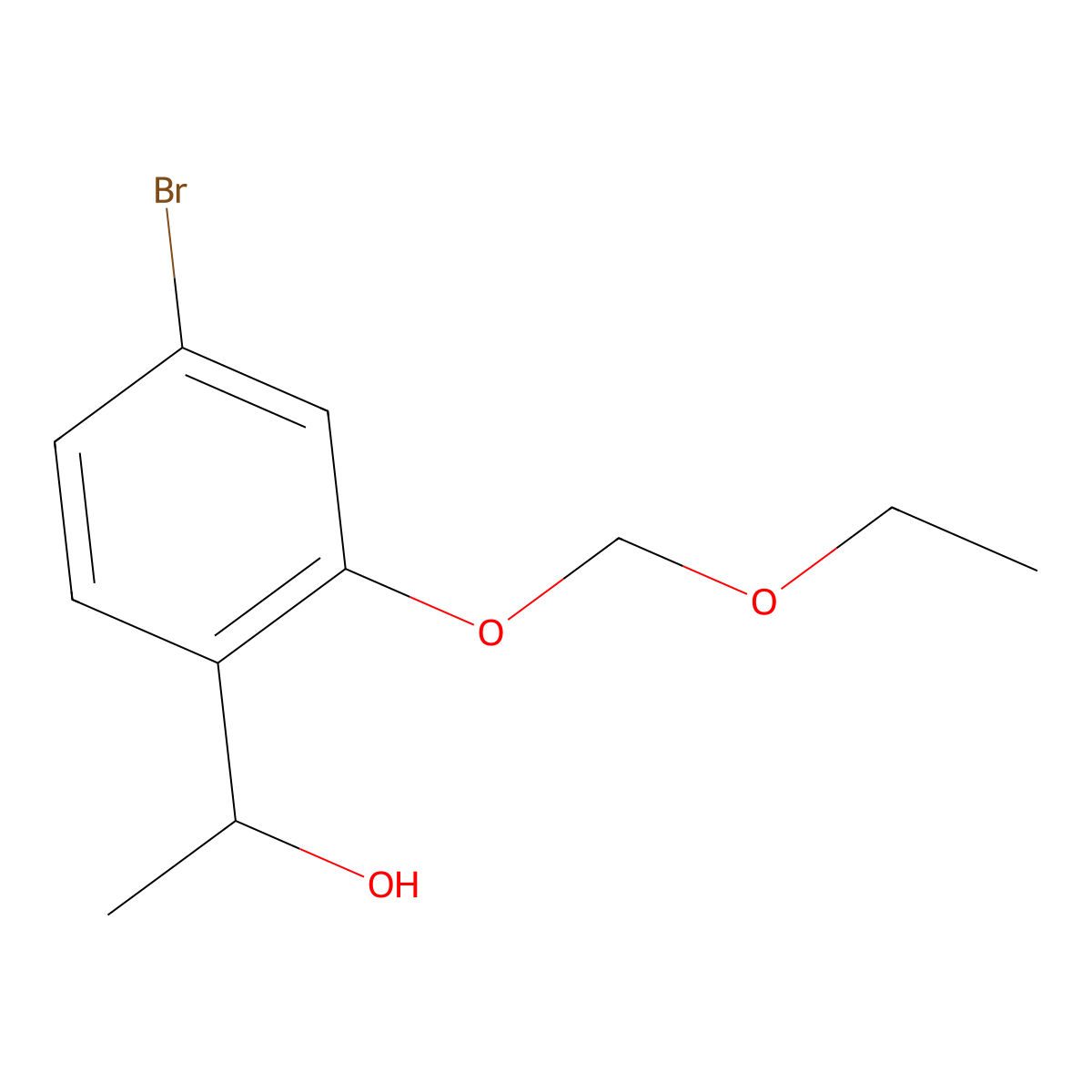 (1S)-1-[4-bromo-2-(ethoxymethoxy)phenyl]ethan-1-ol molecular structure, CAS 1604451-78-6