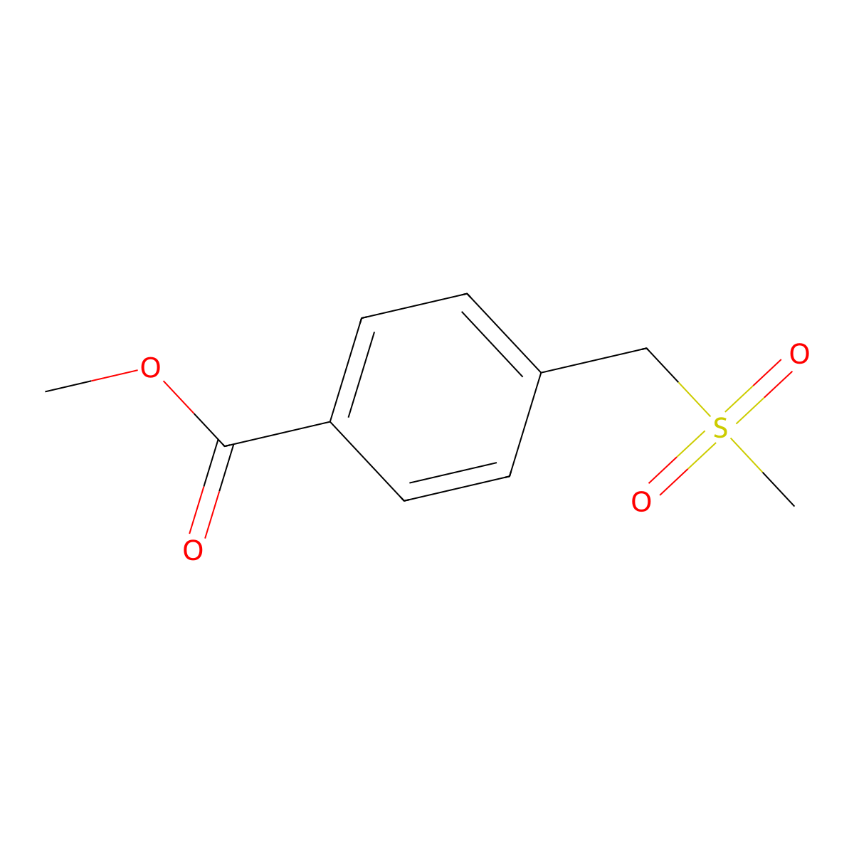 Methyl 4-(methylsulfonylmethyl)benzoate molecular structure, CAS 160446-22-0