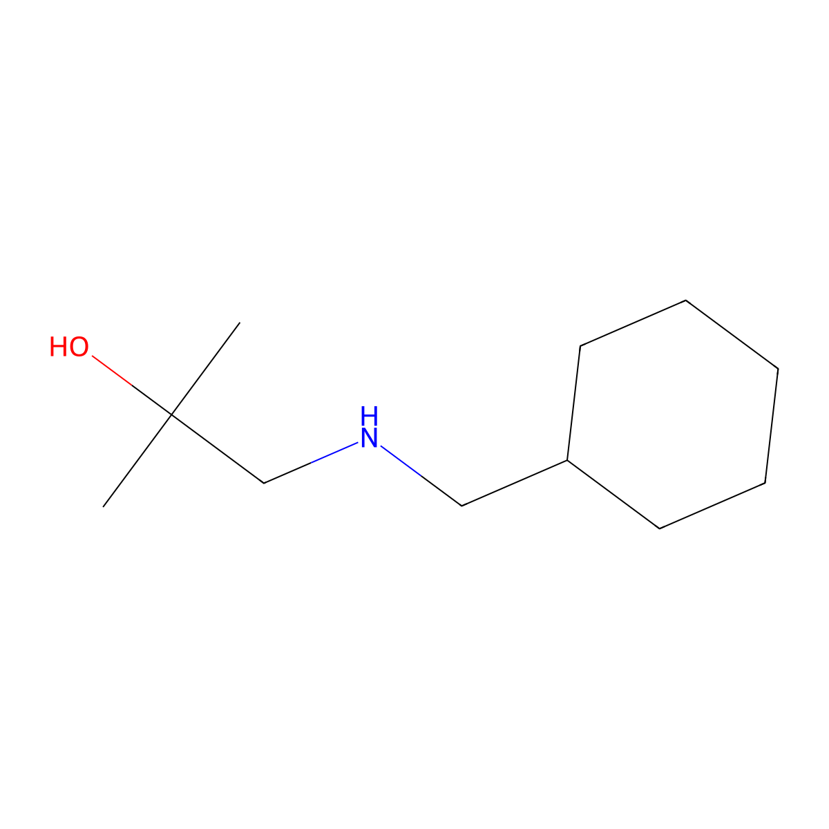 1-[(Cyclohexylmethyl)amino]-2-methylpropan-2-ol molecular structure, CAS 160446-30-0
