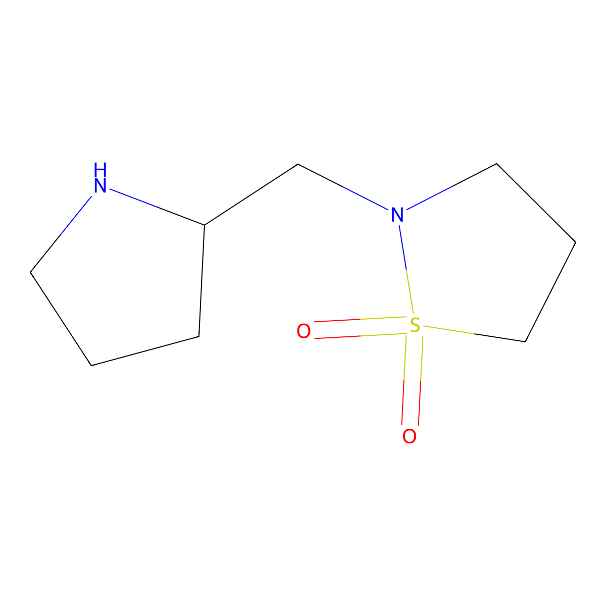 2-{[(2r)-Pyrrolidin-2-yl]methyl}-1lambda6,2-thiazolidine-1,1-dione molecular structure, CAS 1604465-04-4