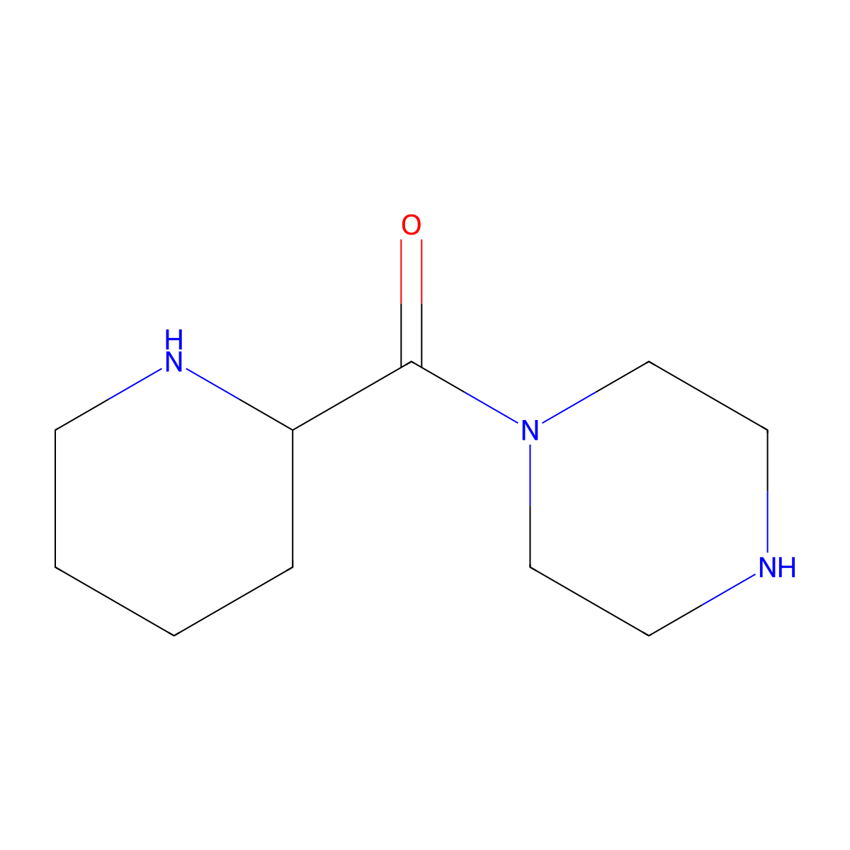 1-[(2R)-piperidine-2-carbonyl]piperazine molecular structure, CAS 1604469-98-8