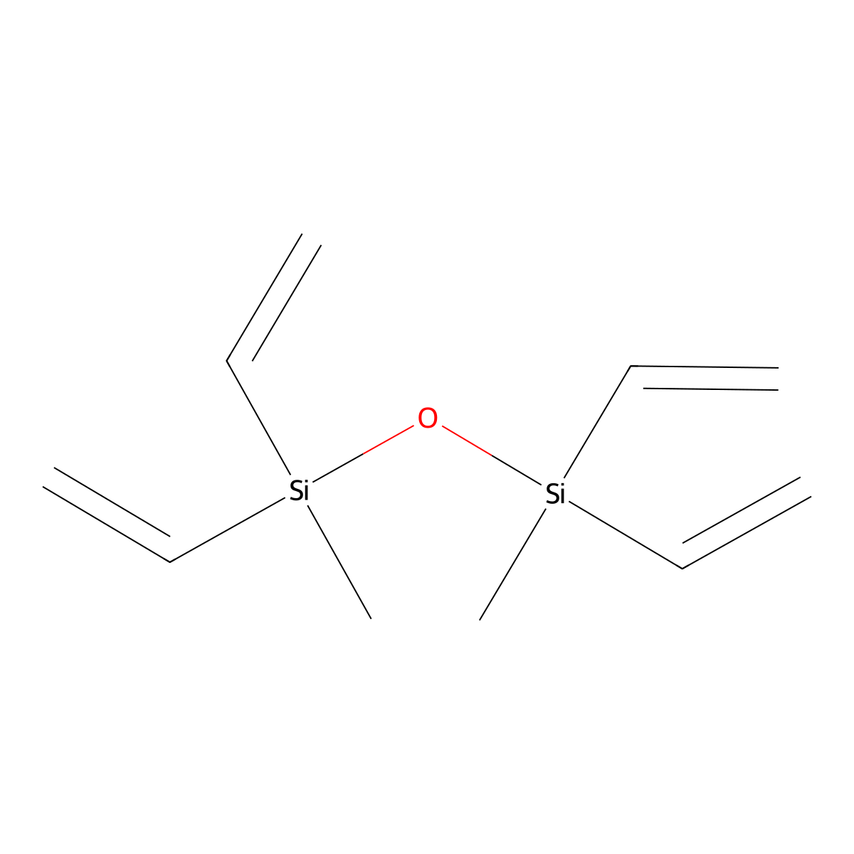 1,3-Dimethyl-1,1,3,3-tetravinyldisiloxane molecular structure, CAS 16045-78-6