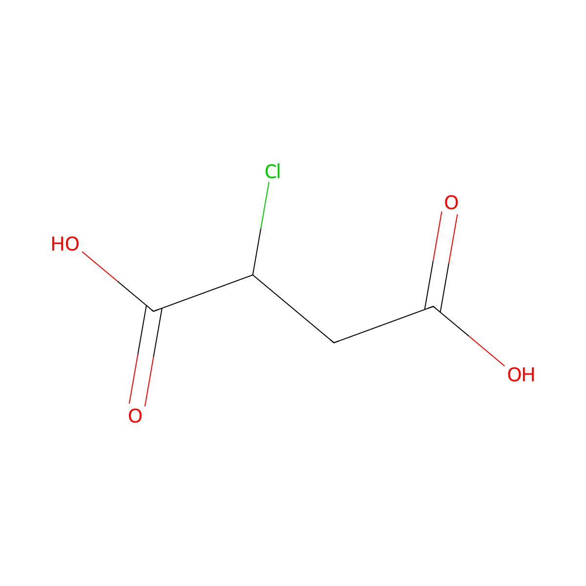 Chlorosuccinic acid molecular structure, CAS 16045-92-4