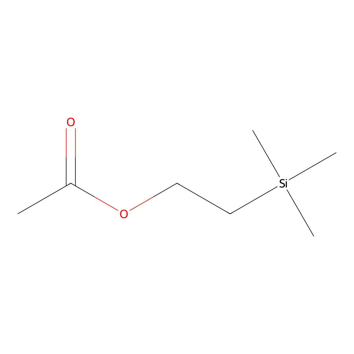 Ethanol, 2-(trimethylsilyl)-, 1-acetate molecular structure, CAS 16046-10-9