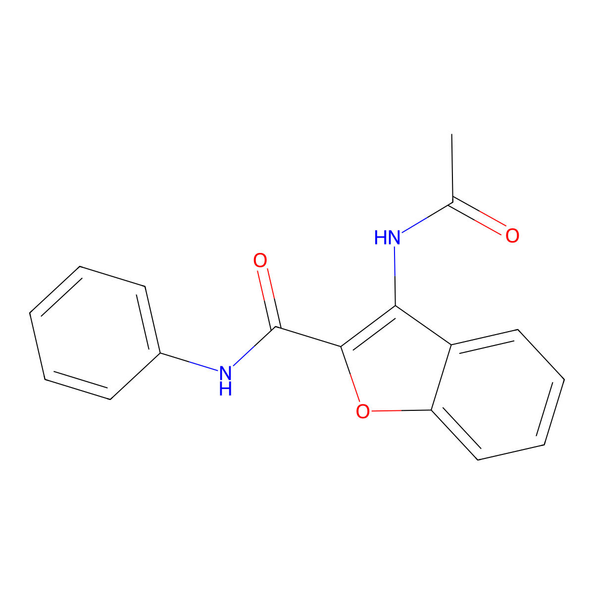 3-acetamido-N-phenyl-1-benzofuran-2-carboxamide molecular structure, CAS 160461-24-5