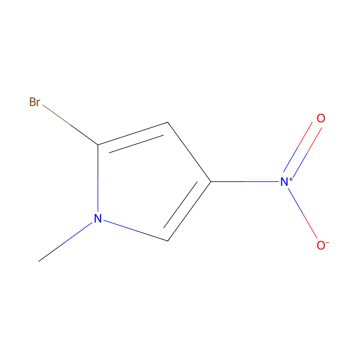 2-Bromo-1-methyl-4-nitro-1H-pyrrole molecular structure, CAS 160468-11-1