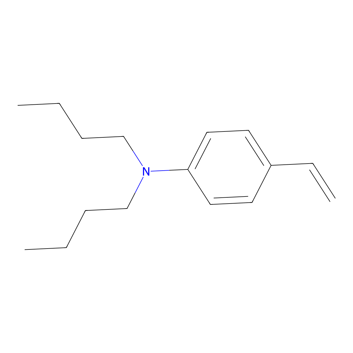 N,N-dibutyl-4-ethenylaniline molecular structure, CAS 160469-44-3