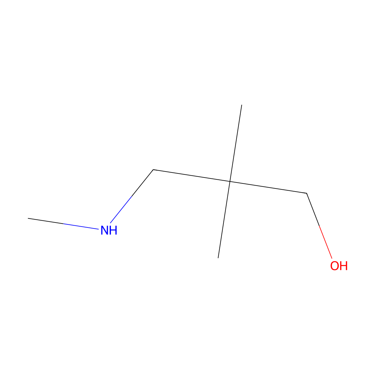 2,2-Dimethyl-3-(methylamino)-1-propanol molecular structure, CAS 16047-86-2