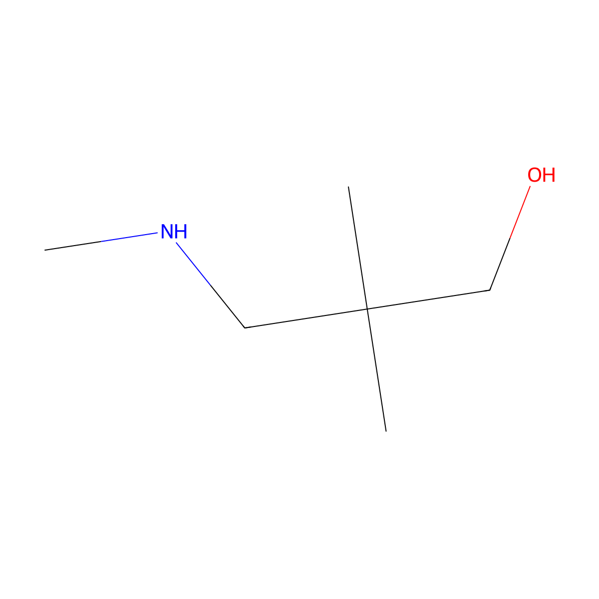 2,2-Dimethyl-3-(methylamino)-1-propanol molecular structure, CAS 16047-86-2